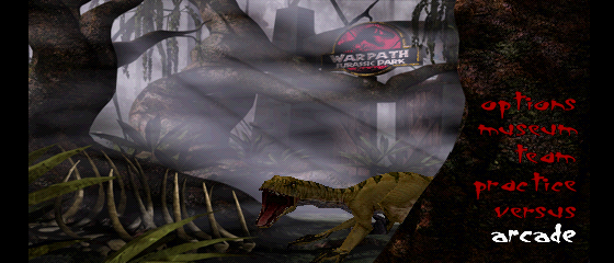 Warpath: Jurassic Park Title Screen